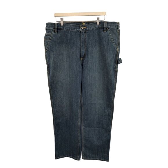 Carhartt Jeans Size 42 Relaxed Fit Holter Dungaree Carpenter Blue Denim 4103327‎ - Picture 1 of 14